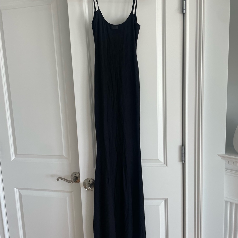 SKIMS Black Maxi Dress
